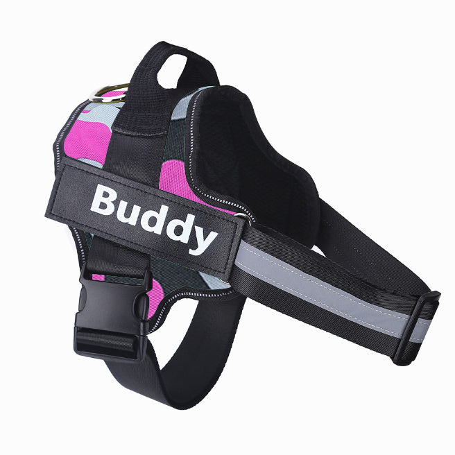Safe Night Walks with Reflective Custom Dog Harness