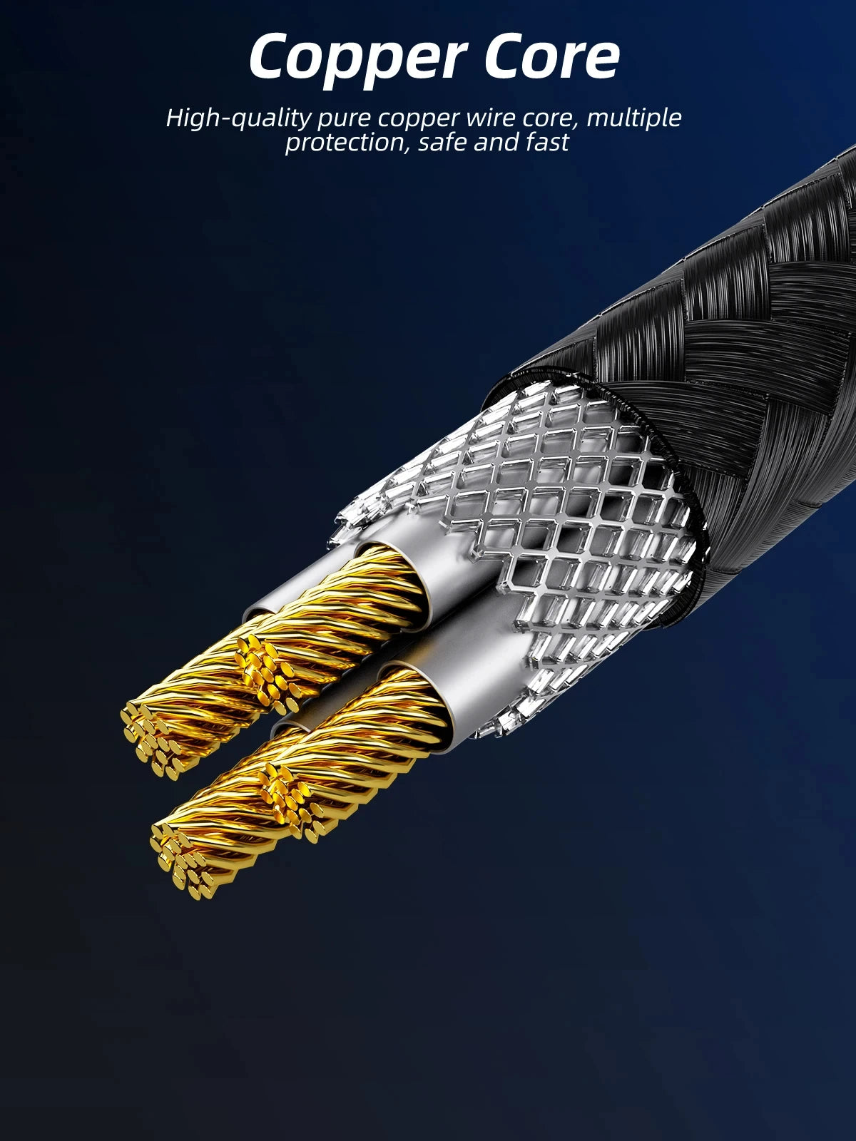 3-in-1 540° Magnetic Fast Charge Cable